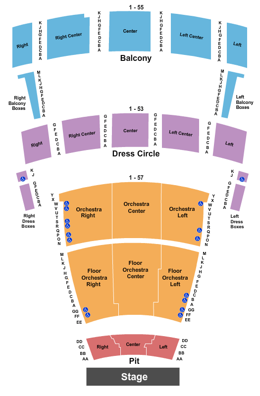 Chrysler Hall & Juliet Seating Chart